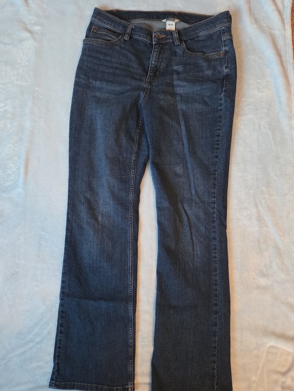Duluth Trading Co Dark Blue Flare Jeans